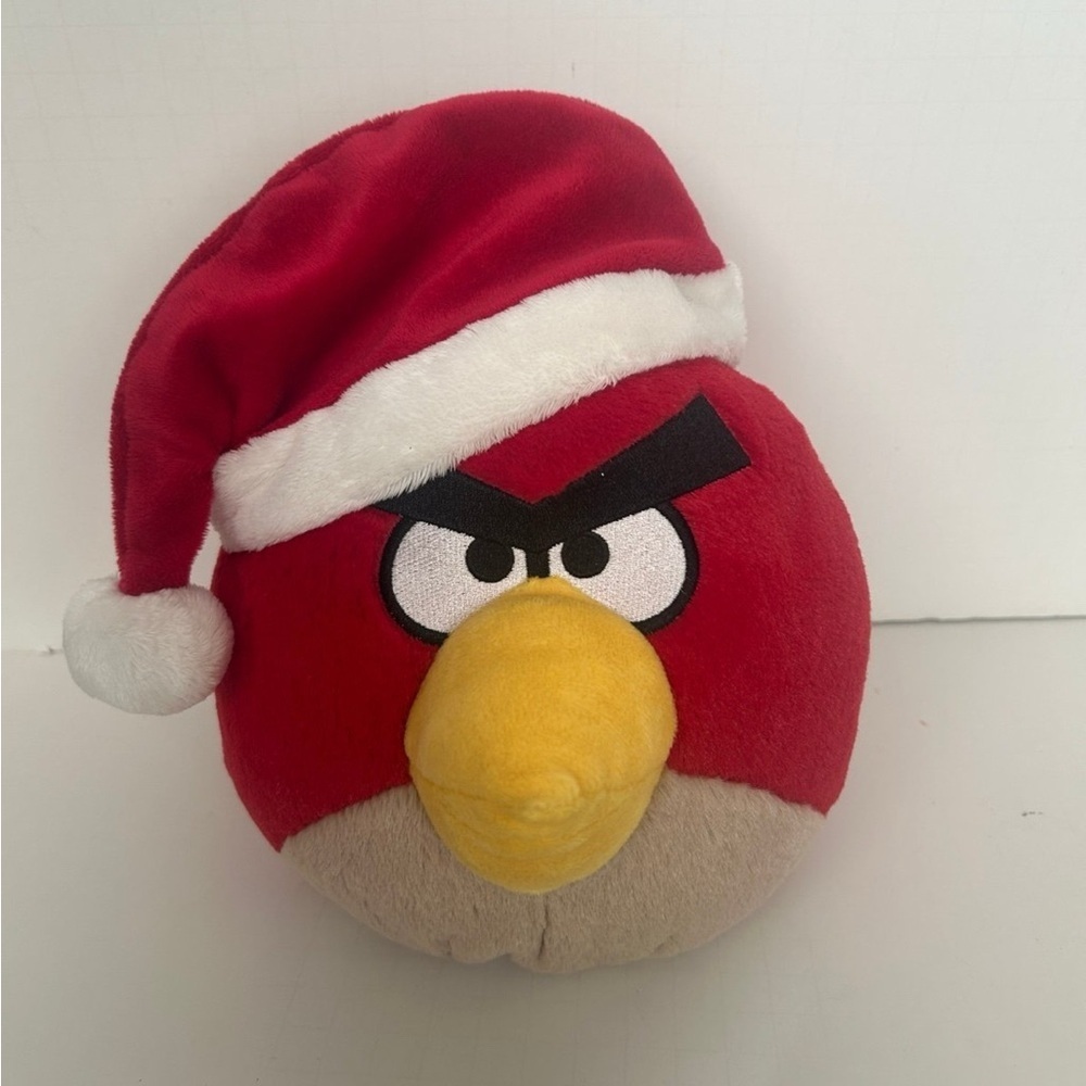 Angry Birds Plush Stuffed Animal with Santa Hat